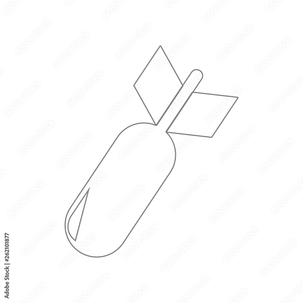 Poster aviation bomb icon. element of army for mobile concept and web apps icon. outline, thin line icon fo