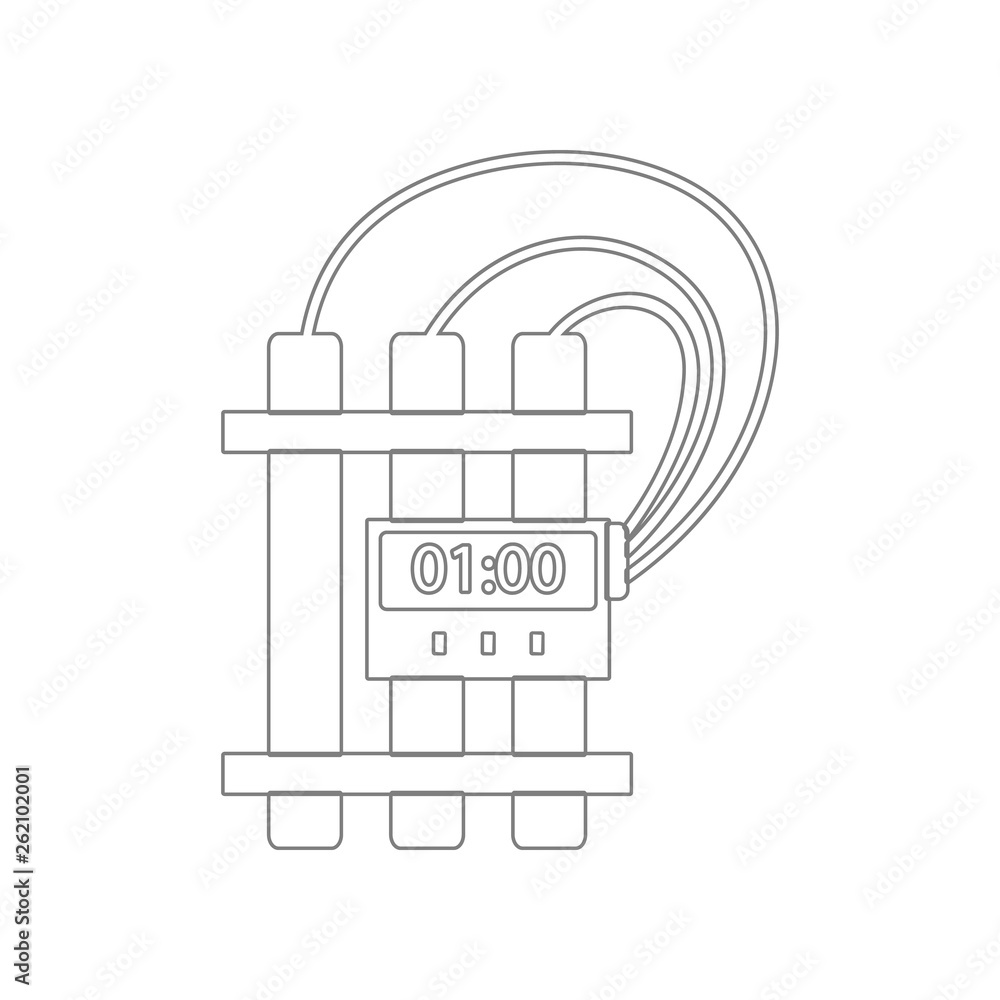 Poster time bomb icon. element of army for mobile concept and web apps icon. outline, thin line icon for we