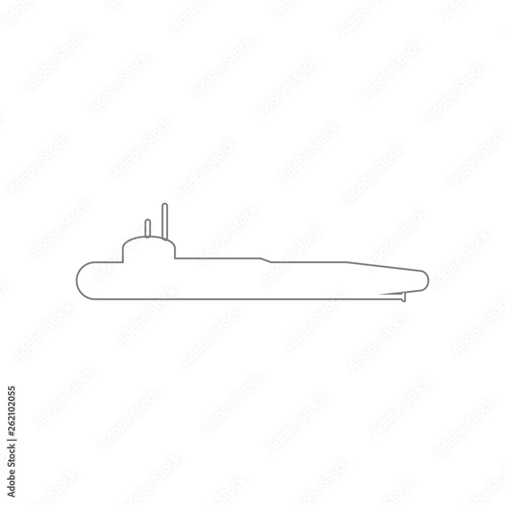 Poster military submarine icon. element of army for mobile concept and web apps icon. outline, thin line ic