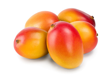 Mango fruit isolated on white background close-up