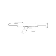 AK47 icon. Element of Army for mobile concept and web apps icon. Outline, thin line icon for website design and development, app development