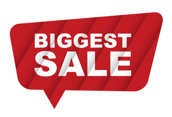 red vector banner biggest sale