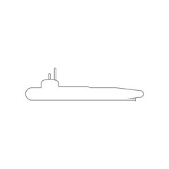 Military submarine icon. Element of Army for mobile concept and web apps icon. Outline, thin line icon for website design and development, app development
