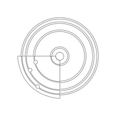 Radar icon. Element of Army for mobile concept and web apps icon. Outline, thin line icon for website design and development, app development