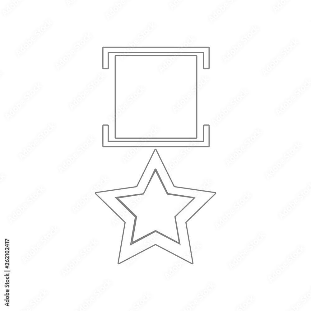 Aufkleber military medal icon. element of army for mobile concept and web apps icon. outline, thin line icon f
