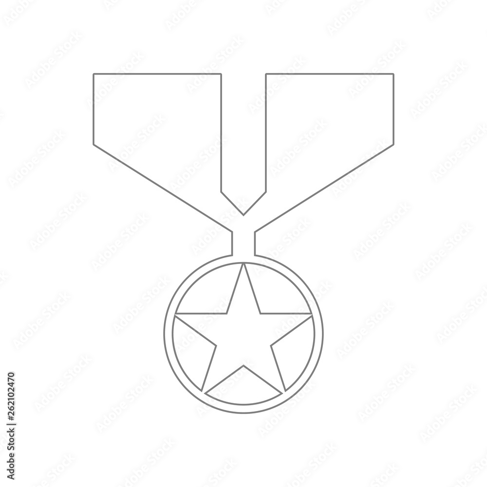 Aufkleber military medal icon. element of army for mobile concept and web apps icon. outline, thin line icon f