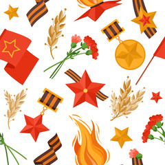 9 May military things vector set