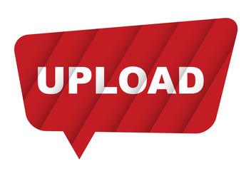 red vector banner upload