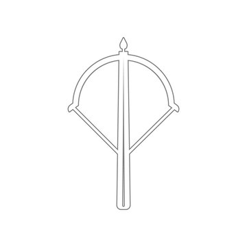 recommend clip art: Crossbow icon. Element of Army for mobile concept and web apps icon. Outline, thin line icon for website design and development, app development