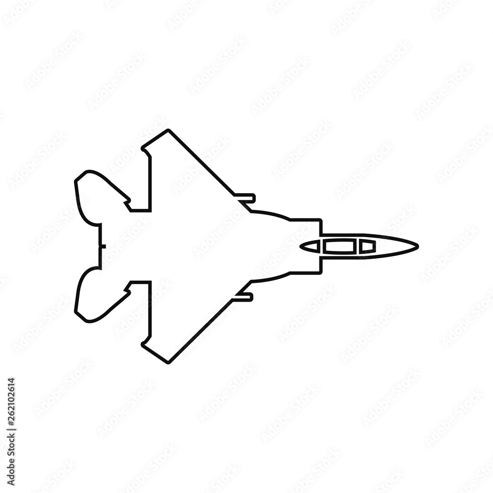 Poster war plane icon. element of army plane for mobile concept and web apps icon. outline, thin line icon 