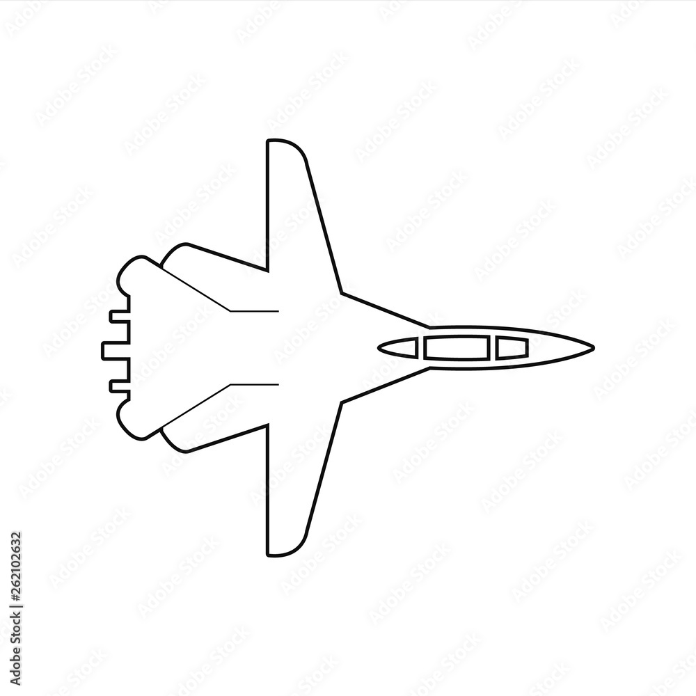 Poster war plane icon. element of army plane for mobile concept and web apps icon. outline, thin line icon 