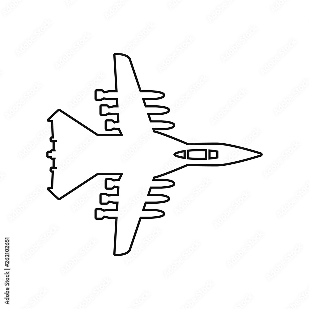 Poster war plane icon. element of army plane for mobile concept and web apps icon. outline, thin line icon 