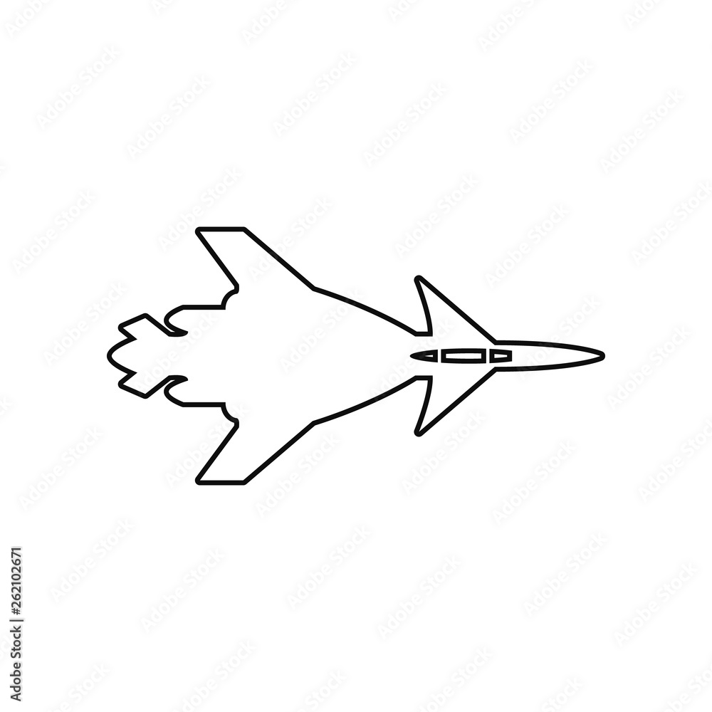 Poster war plane icon. element of army plane for mobile concept and web apps icon. outline, thin line icon 