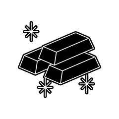 gold bars icon. Element of Banking for mobile concept and web apps icon. Glyph, flat icon for website design and development, app development