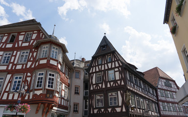 Obraz premium Bensheim / Bergstrasse: historische Fachwerkhäuser
