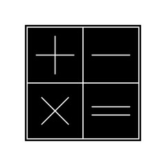 plus minus division multiplication icon. Element of Banking for mobile concept and web apps icon. Glyph, flat icon for website design and development, app development