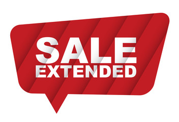 red vector banner sale extended