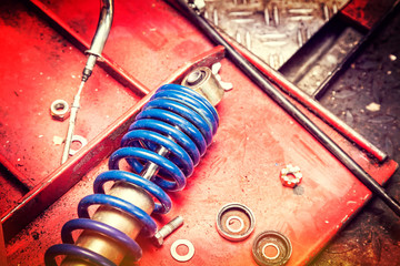 Motorcycle Shock Absorber © rawcaptured