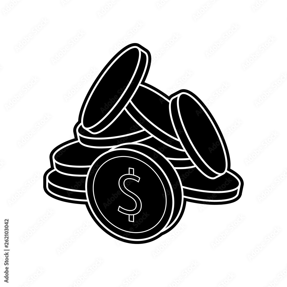 Poster coins icon. element of banking for mobile concept and web apps icon. glyph, flat icon for website de
