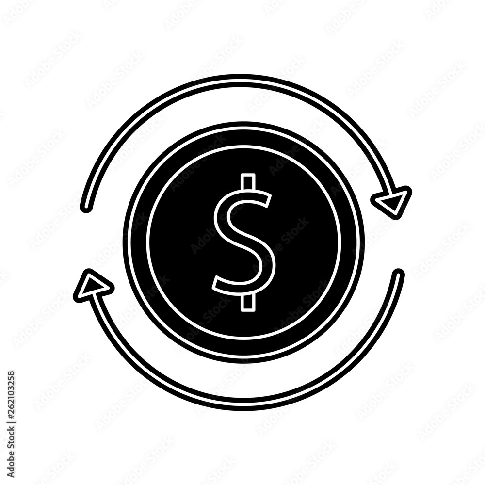 Aufkleber circulation of money icon. element of banking for mobile concept and web apps icon. glyph, flat icon