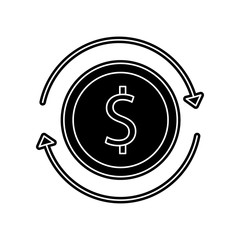 circulation of money icon. Element of Banking for mobile concept and web apps icon. Glyph, flat icon for website design and development, app development