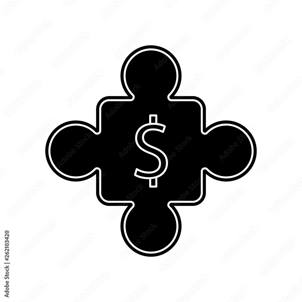 Aufkleber jigsaw puzzle icon. element of banking for mobile concept and web apps icon. glyph, flat icon for we