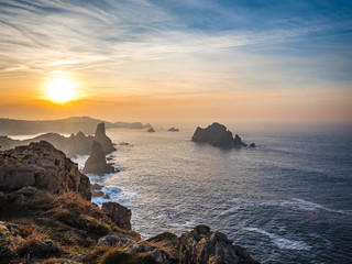 contraluz al atardecer