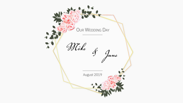 Floral Wedding Title