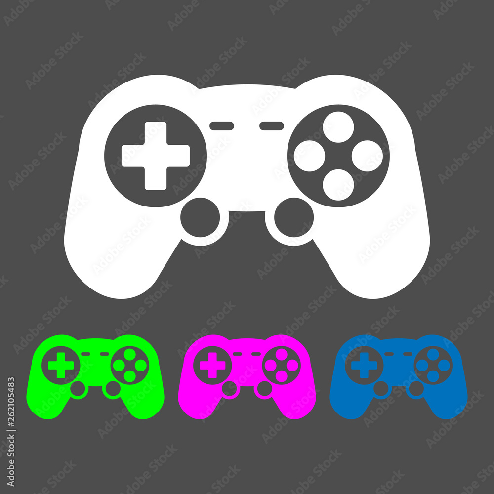 Poster video game joystick or controller icon vector eps10. joystick, game play controller, vector icon.