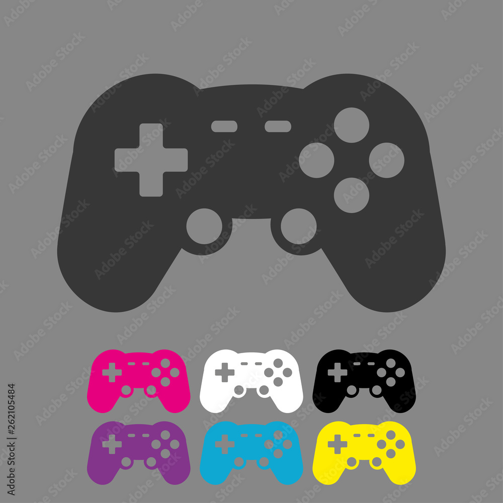 Poster Video game controller icon vector eps10. Joystick or controller sign for console game.