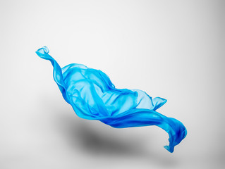 abstract blue fabric in motion