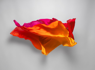 multicolored fabric in motion