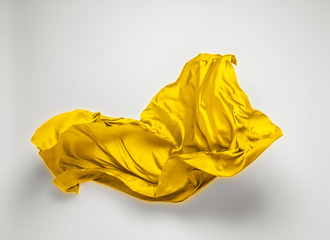 abstract yellow fabric in motion