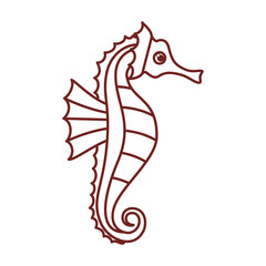 seahorse pattern isolated icon