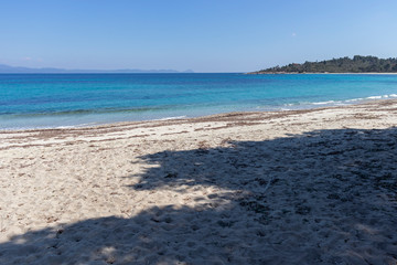 Panorama of Xenia Golden Beach at Kassandra Peninsula, Chalkidiki, Central Macedonia, Greece
