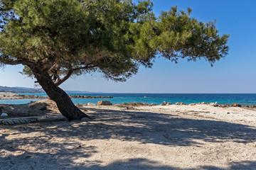 Amazing view of Lagoon Beach at Kassandra Peninsula, Chalkidiki, Central Macedonia, Greece