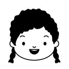 cute girl face happy