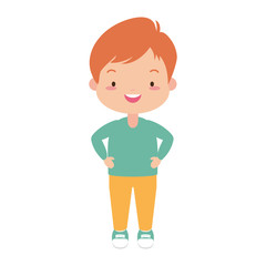 smiling schoolboy character