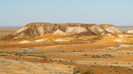 View of breathtaking mesas in Kanku-Breakaways Conservation Park near Coober Pedy, Australia