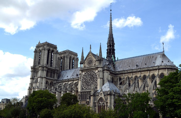 Fototapeta na wymiar Notre-Dame Cathedral before 2019 dramatic fire