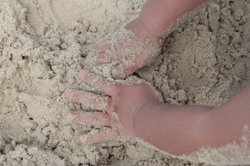 feet in sand