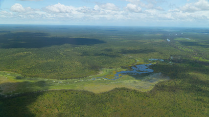 Aerial view of large Kakadu national park, Australia