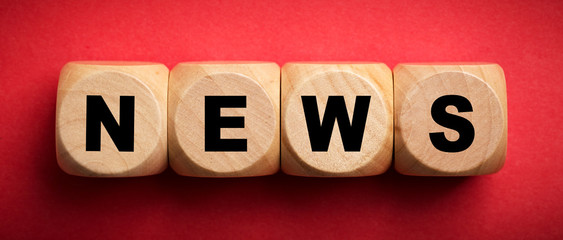 News Text Wooden Blocks