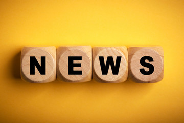 News Text Wooden Blocks