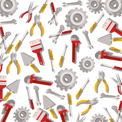 construction tools pattern isolated icon