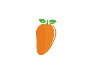 Mango in flat style. Mango vector logo.
