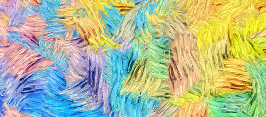 Abstract texture background. Digital painting in Vincent Van Gogh style artwork. Hand drawn artistic pattern. Modern art. Good for printed pictures, postcards, posters or wallpapers and textile print.