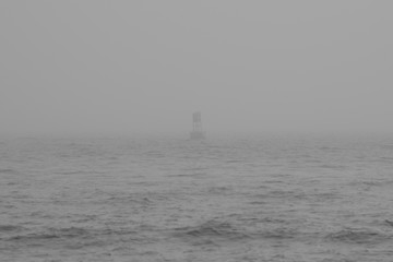 Buoy in the fog