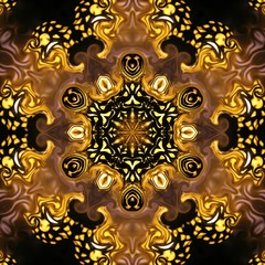 Golden colors artistic background in oil painting style.