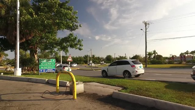 Coral Road & East Mall Drive Traffic Light Round About Freeport Bahamas